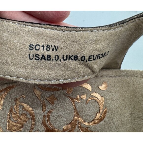 Aetrex Lori Bronze Size 8 Sandals With Adjustable Straps & Embellished Details - Picture 4 of 13